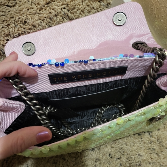 NWT Kurt Geiger Medium Kensington Multi Color Sequin Bag Purse - Picture 14 of 16